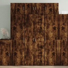 Aparador alto madera de ingeniería roble ahumado 70x42,5x185 cm by , Sideboards - Ref: Foro24-3281424, Price: 175,32 €, Disco...