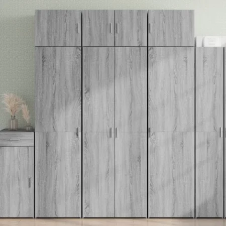 Aparador alto madera de ingeniería gris Sonoma 70x42,5x185 cm de , Aparadores - Ref: Foro24-3281432, Precio: 204,65 €, Descue...