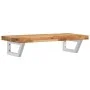 Estante de lavabo de pared acero y madera maciza de acacia by , bathroom vanities - Ref: Foro24-3302742, Price: 92,72 €, Disc...