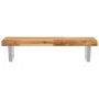 Estante de lavabo de pared acero y madera maciza de acacia by , bathroom vanities - Ref: Foro24-3302742, Price: 92,72 €, Disc...