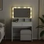 Tocador con luces LED blanco 80x41x134,5 cm de , Tocadores para dormitorios - Ref: Foro24-848185, Precio: 167,57 €, Descuento: %