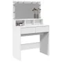 Tocador con luces LED blanco 80x41x134,5 cm de , Tocadores para dormitorios - Ref: Foro24-848185, Precio: 167,57 €, Descuento: %