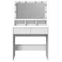 Tocador con luces LED blanco 80x41x134,5 cm de , Tocadores para dormitorios - Ref: Foro24-848185, Precio: 167,57 €, Descuento: %