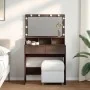 Tocador con luces LED marrón roble 80x41x134,5 cm de , Tocadores para dormitorios - Ref: Foro24-848191, Precio: 140,15 €, Des...