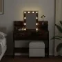 Tocador con luces LED color roble ahumado 100x40x130 cm de , Tocadores para dormitorios - Ref: Foro24-848203, Precio: 132,95 ...