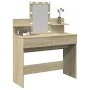 Tocador con LED color roble Sonoma 100x40x130 cm de , Tocadores para dormitorios - Ref: Foro24-848201, Precio: 150,75 €, Desc...