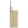 Tocador con LED color roble Sonoma 100x40x130 cm de , Tocadores para dormitorios - Ref: Foro24-848201, Precio: 150,75 €, Desc...