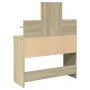 Tocador con LED color roble Sonoma 100x40x130 cm de , Tocadores para dormitorios - Ref: Foro24-848201, Precio: 150,75 €, Desc...