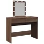 Tocador con LED marrón roble 100x40x130 cm de , Tocadores para dormitorios - Ref: Foro24-848198, Precio: 139,48 €, Descuento: %