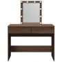 Tocador con LED marrón roble 100x40x130 cm de , Tocadores para dormitorios - Ref: Foro24-848198, Precio: 139,48 €, Descuento: %