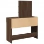 Tocador con LED marrón roble 100x40x130 cm de , Tocadores para dormitorios - Ref: Foro24-848198, Precio: 139,48 €, Descuento: %