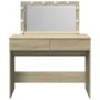 Tocador con luces LED color roble Sonoma 100x40x120 cm de , Tocadores para dormitorios - Ref: Foro24-848208, Precio: 145,36 €...