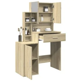 Tocador con mueble roble Sonoma 80x35x132 cm de , Tocadores para dormitorios - Ref: Foro24-848236, Precio: 143,98 €, Descuent...