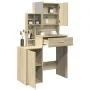 Tocador con mueble roble Sonoma 80x35x132 cm de , Tocadores para dormitorios - Ref: Foro24-848236, Precio: 143,98 €, Descuent...