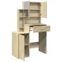 Tocador con mueble roble Sonoma 80x35x132 cm de , Tocadores para dormitorios - Ref: Foro24-848236, Precio: 143,98 €, Descuent...