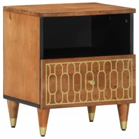 Mesita de noche de madera maciza de mango 40x33x46 cm by , Nightstands - Ref: Foro24-358290, Price: 53,65 €, Discount: %
