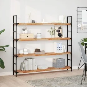 Estante flotante 3 uds madera acacia acabado aceite 140x20x4 cm by , Shelves and shelves - Ref: Foro24-3279597, Price: 163,04...
