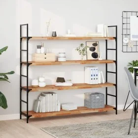 Estante flotante 2 uds madera acacia acabado aceite 140x30x4 cm by , Shelves and shelves - Ref: Foro24-3279624, Price: 162,49...