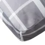 Cojín para sofá de palets tela a cuadros gris 80x40x12 cm de , Cojines para sillas y sofás - Ref: Foro24-360615, Precio: 22,3...