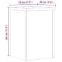 Soportes de plantas 2 uds madera roble artisian 20x20x30 cm de , Soportes para macetas - Ref: Foro24-852905, Precio: 36,69 €,...