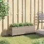 Jardinera con ruedas y 3 maceteros ratán PE gris 107x32x38 cm de , Maceteros y jardineras - Ref: Foro24-366421, Precio: 70,99...