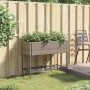 Jardinera con estante ratán sintético gris by , Pots and planters - Ref: Foro24-366386, Price: 82,70 €, Discount: %