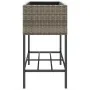 Jardinera con estante ratán sintético gris by , Pots and planters - Ref: Foro24-366386, Price: 82,70 €, Discount: %