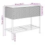 Jardinera con estante ratán sintético gris by , Pots and planters - Ref: Foro24-366386, Price: 82,70 €, Discount: %