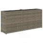 Jardinera con 2 maceteros de ratán sintético gris 90x20x40 cm de , Maceteros y jardineras - Ref: Foro24-366409, Precio: 61,59...