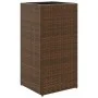 Jardinera de ratán sintético marrón 40x40x80 cm de , Maceteros y jardineras - Ref: Foro24-366414, Precio: 75,41 €, Descuento: %