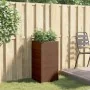 Jardinera de ratán sintético marrón 40x40x80 cm de , Maceteros y jardineras - Ref: Foro24-366414, Precio: 75,41 €, Descuento: %