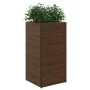 Jardinera de ratán sintético marrón 40x40x80 cm de , Maceteros y jardineras - Ref: Foro24-366414, Precio: 75,41 €, Descuento: %