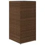 Jardinera de ratán sintético marrón 40x40x80 cm de , Maceteros y jardineras - Ref: Foro24-366414, Precio: 75,41 €, Descuento: %