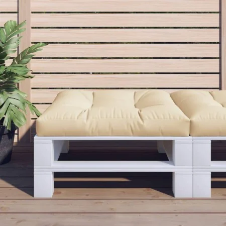 Cojín para sofá de palets de tela beige 80x80x12 cm de , Cojines para sillas y sofás - Ref: Foro24-360494, Precio: 37,23 €, D...