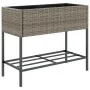 Jardineras con estante 2 uds ratán sintético gris 90x40x75 cm by , Pots and planters - Ref: Foro24-3210509, Price: 154,65 €, ...