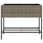 Jardineras con estante 2 uds ratán sintético gris 90x40x75 cm by , Pots and planters - Ref: Foro24-3210509, Price: 154,65 €, ...