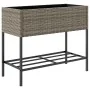 Jardineras con estante 2 uds ratán sintético gris 90x40x75 cm by , Pots and planters - Ref: Foro24-3210509, Price: 154,65 €, ...