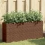 Jardineras con 2 maceteros 2 uds ratán PE marrón 90x20x40 cm de , Maceteros y jardineras - Ref: Foro24-3210514, Precio: 116,3...