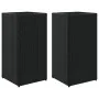 Jardineras 2 unidades ratán sintético negro 30x30x60 cm de , Maceteros y jardineras - Ref: Foro24-3210516, Precio: 95,41 €, D...