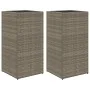 Jardineras 2 unidades ratán sintético gris 40x40x80 cm de , Maceteros y jardineras - Ref: Foro24-3210521, Precio: 137,53 €, D...