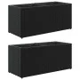 Jardineras con 2 maceteros 2 uds ratán PE negro 72x30x32 cm de , Maceteros y jardineras - Ref: Foro24-3210528, Precio: 85,73 ...