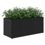 Jardineras con 2 maceteros 2 uds ratán PE negro 72x30x32 cm de , Maceteros y jardineras - Ref: Foro24-3210528, Precio: 85,73 ...