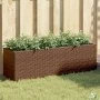 Jardineras con 3 maceteros 2 uds ratán PE marrón 105x30x32 cm de , Maceteros y jardineras - Ref: Foro24-3210523, Precio: 117,...
