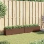 Jardineras con 3 maceteros 2 uds ratán PE marrón 105x30x32 cm de , Maceteros y jardineras - Ref: Foro24-3210523, Precio: 117,...