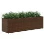 Jardineras con 3 maceteros 2 uds ratán PE marrón 105x30x32 cm de , Maceteros y jardineras - Ref: Foro24-3210523, Precio: 117,...
