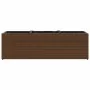 Jardineras con 3 maceteros 2 uds ratán PE marrón 105x30x32 cm de , Maceteros y jardineras - Ref: Foro24-3210523, Precio: 117,...