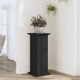 Soportes para plantas madera de ingeniería negro 33x33x80 cm de , Soportes para macetas - Ref: Foro24-852970, Precio: 60,71 €...