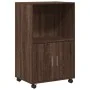 Armario con ruedas madera ingeniería marrón roble 55x40x91 cm de , Aparadores - Ref: Foro24-853188, Precio: 68,14 €, Descuent...