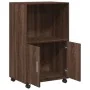 Armario con ruedas madera ingeniería marrón roble 55x40x91 cm de , Aparadores - Ref: Foro24-853188, Precio: 68,14 €, Descuent...
