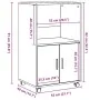 Armario con ruedas madera ingeniería marrón roble 55x40x91 cm de , Aparadores - Ref: Foro24-853188, Precio: 68,14 €, Descuent...